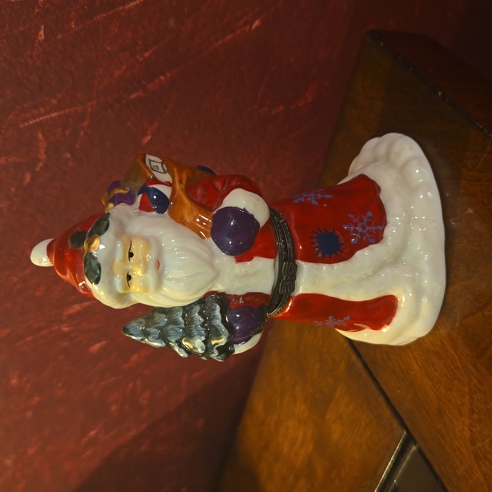 Christmas - Old Saint Nick/Santa Clause Trinket Box - Pre-loved